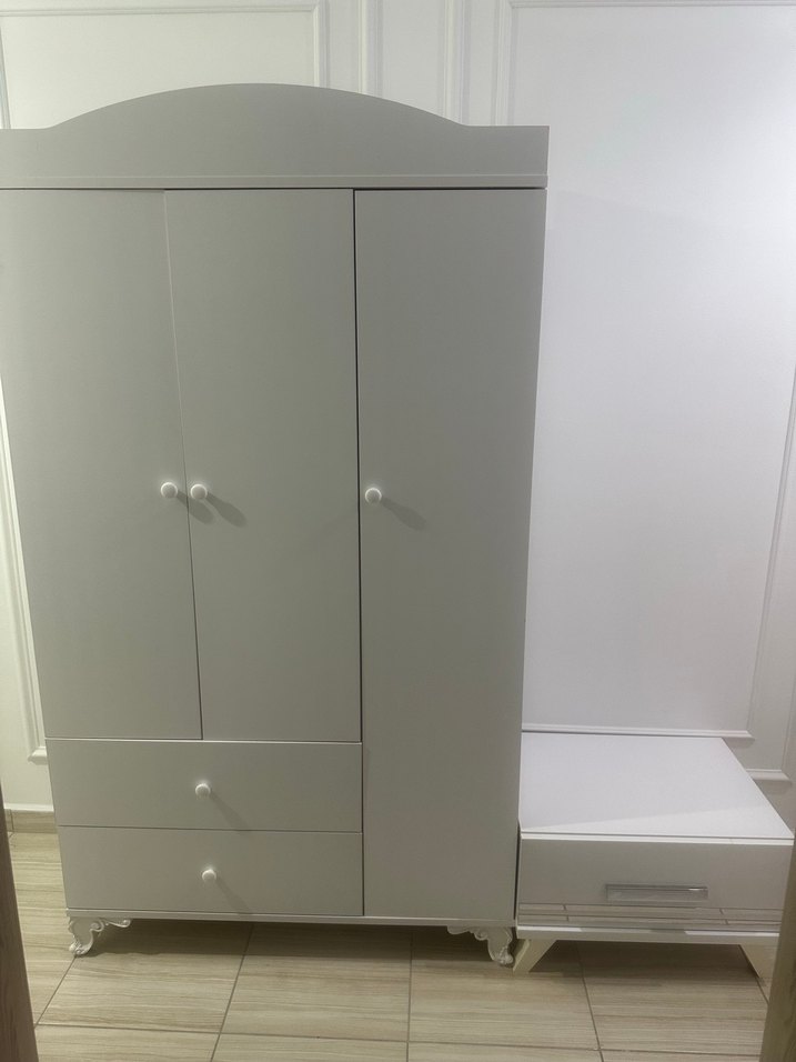 Beyaz Çok Bölmeli Bebek Dolabı - Görsel 2