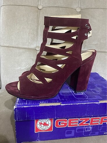 37 Beden bordo Renk Topuklu ayakkabı