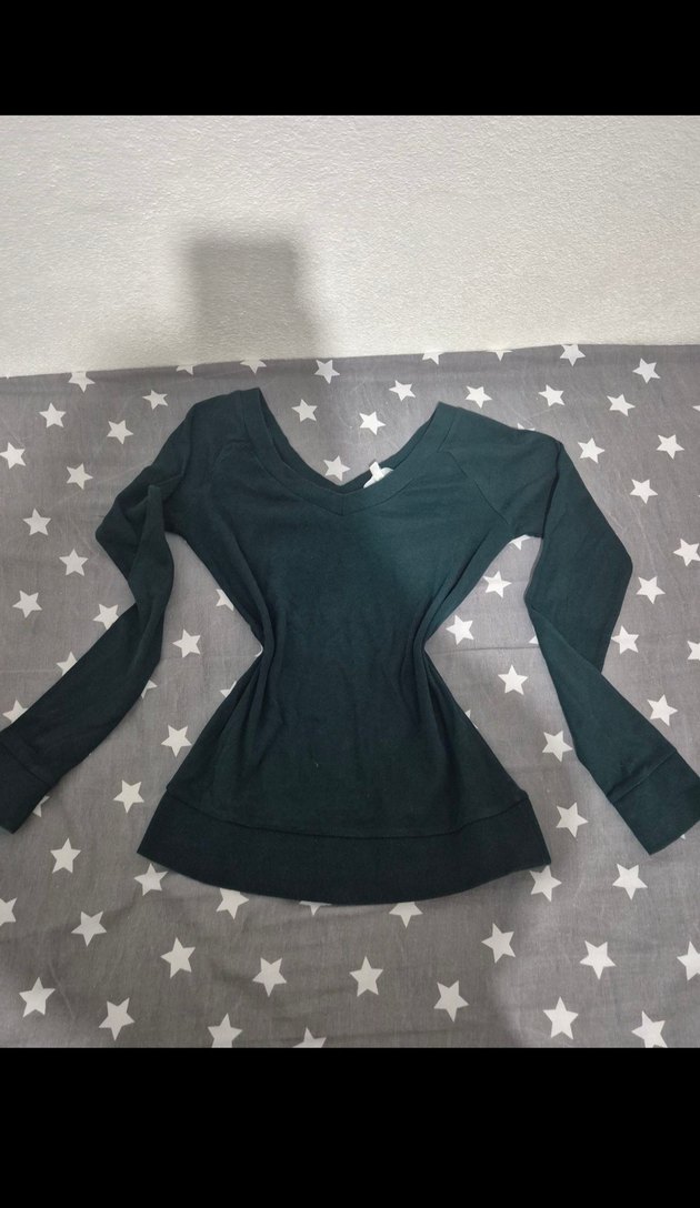 Koyu Yeşil Vyaka Uzun Kollu body vintage - Görsel 2