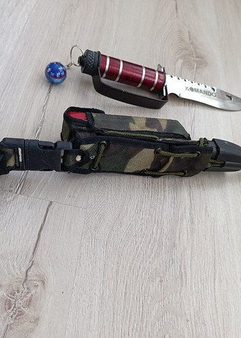 Bordo (Halmak)Komando Bıçağı ve Kamuflaj Kılıfı - Görsel 4