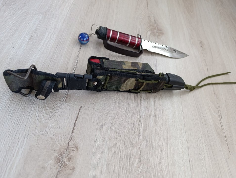 Bordo (Halmak)Komando Bıçağı ve Kamuflaj Kılıfı - Görsel 4