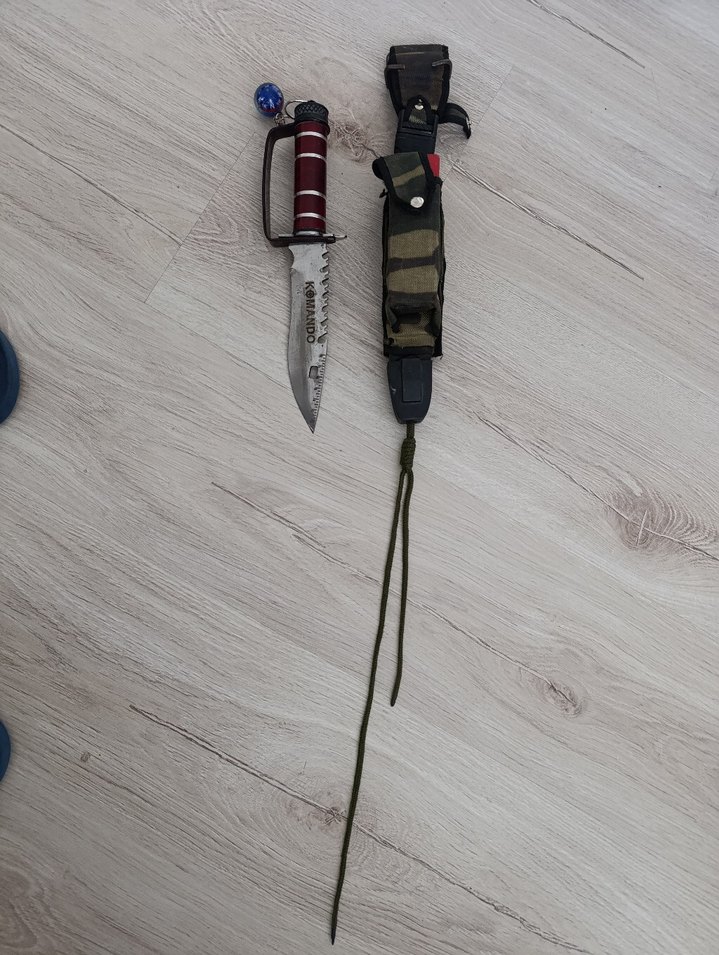 Bordo (Halmak)Komando Bıçağı ve Kamuflaj Kılıfı - Görsel 5