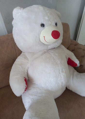 Diğer Beyaz ve Kırmızı Peluş Ayıcık