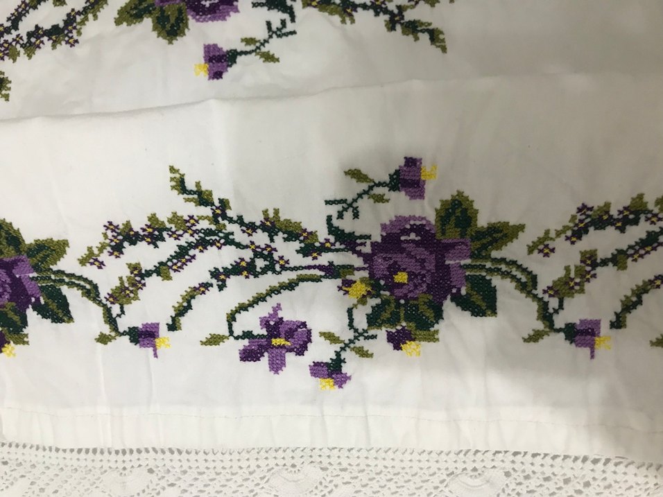 Kanevice yastık el işi işlemeli - Görsel 4