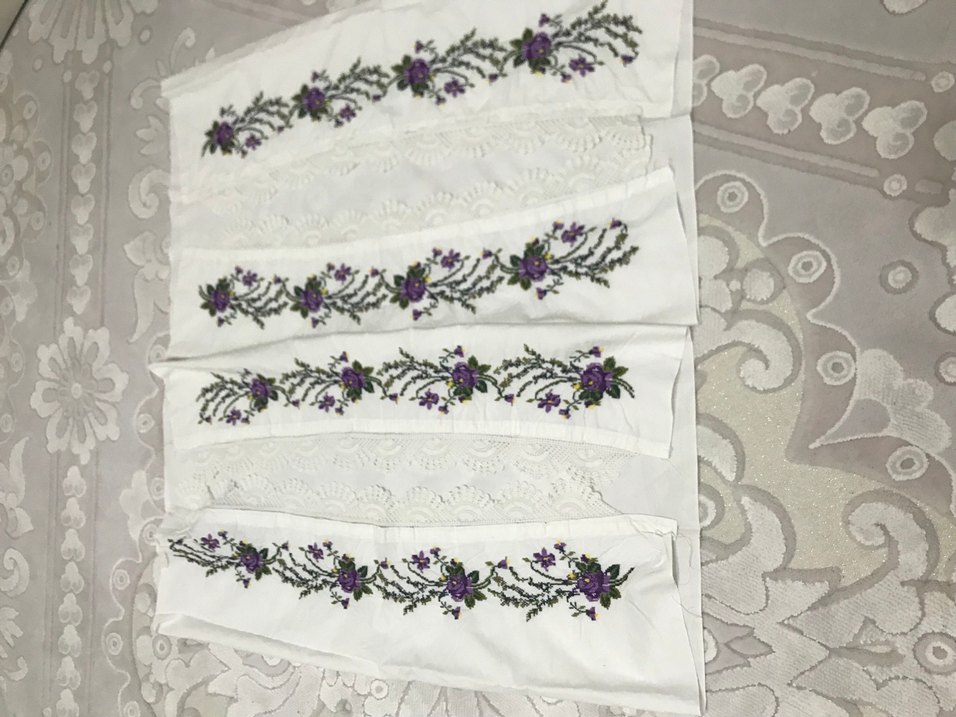 Kanevice yastık el işi işlemeli - Görsel 3