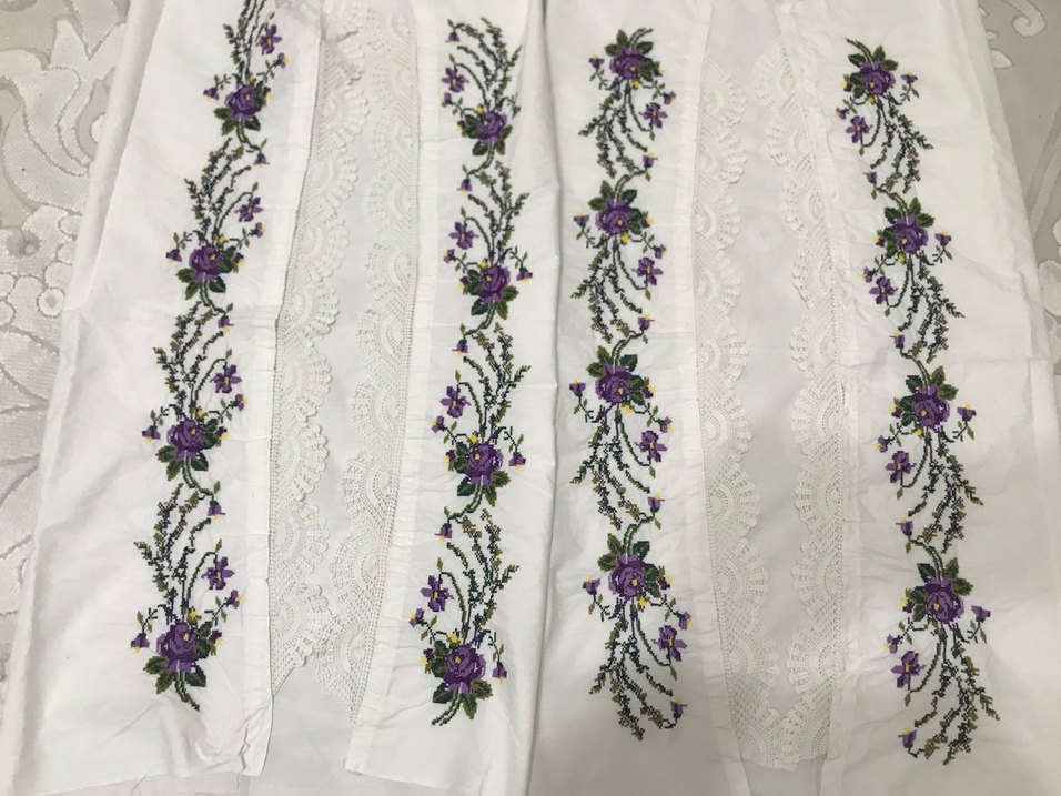 Kanevice yastık el işi işlemeli - Görsel 2