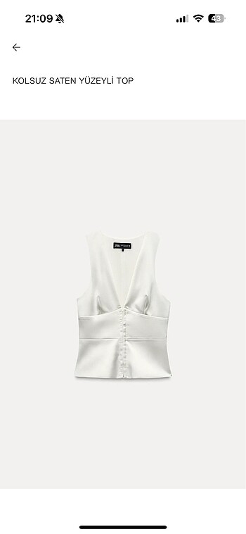 Zara saten bluz