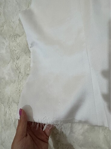 xs Beden beyaz Renk Zara saten bluz