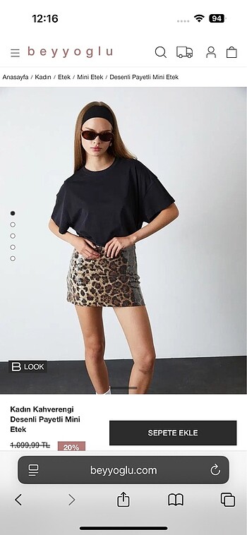 Leopar pullu etek