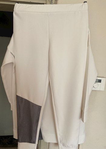 Diğer Fermuarlı Beyaz Kadın Sweatshirt ikili takım