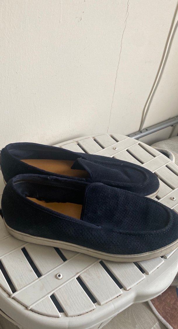 43 numara Lacivert Süet Erkek Espadril Ayakkabı - Görsel 3