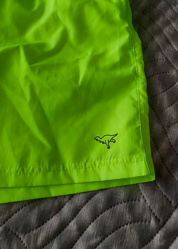 Erkek Yeşil Fermuarlı Yüzme Şortu - Görsel 2