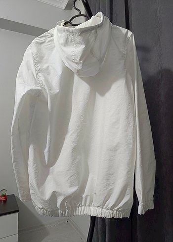 Düğmeli Beyaz Yağmurluk Zara - Görsel 6