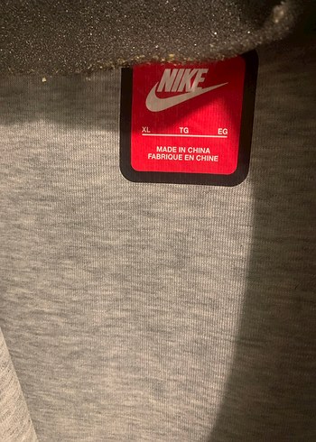 Gri Nike tech fleece Fermuarlı Erkek Sweatshirt - Görsel 2