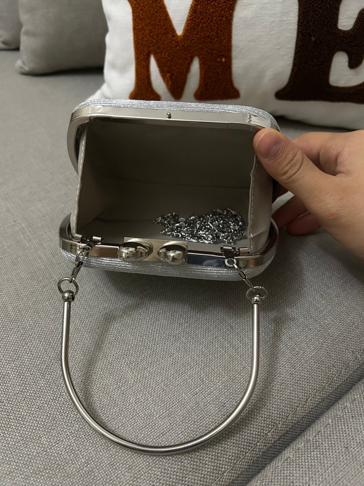 Gümüş abiye çanta - Görsel 2