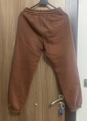 Kahverengi ve mavi paçası lastikli erkek eşofman Altı - Görsel 4