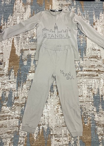 Gri Uzun Kollu İstanbul Baskılı Sweatshirt - Görsel 5