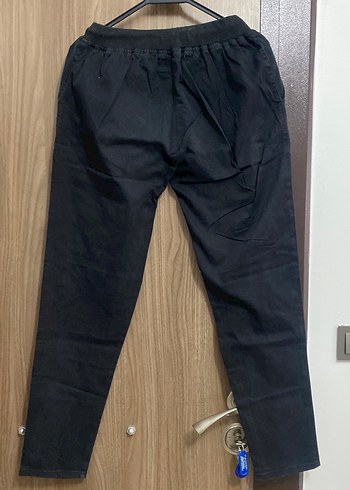 Siyah çocuk beli lastikli Pantolon - Görsel 2