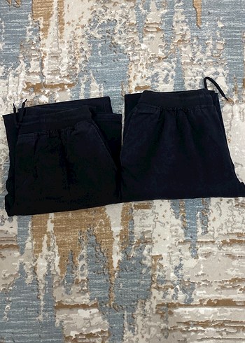 Siyah çocuk beli lastikli Pantolon - Görsel 3