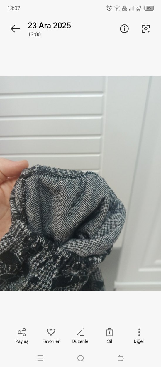 Kız Çocuk Gri Desenli Rahat Eşofman - Görsel 4