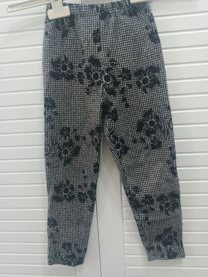 Kız Çocuk Gri Desenli Rahat Eşofman - Görsel 2