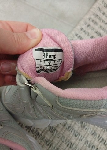 Kız Çocuk Gri Sneaker -  Cırt Cırtlı - Görsel 6