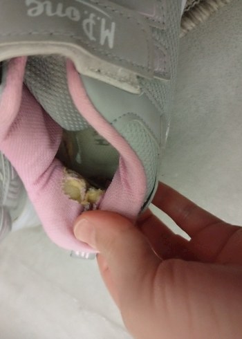 Kız Çocuk Gri Sneaker -  Cırt Cırtlı - Görsel 4