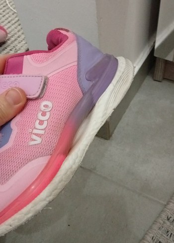 Kız Çocuk Pembe Velcro Spor Ayakkabı - Görsel 9