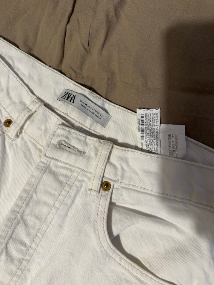 Zara Erkek 32 beden Beyaz Jean - Görsel 3