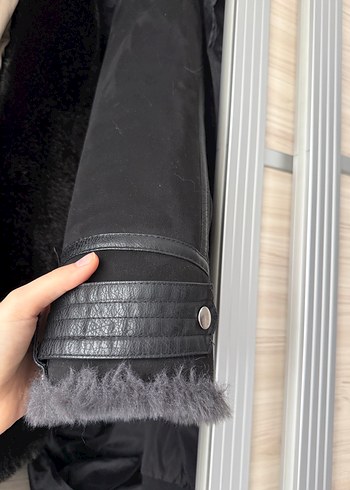 ZARA GRİ İÇİ KÜRKLÜ SÜET KABAN S BEDEN - Görsel 6