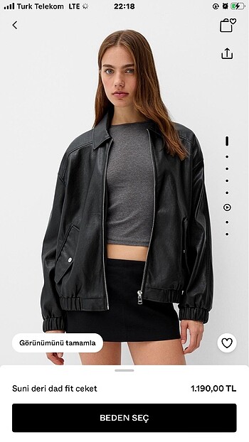 Bershka Deri Ceketi