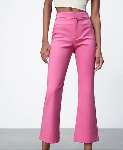 Zara Crop Flare Pantolon