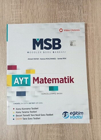 AYT Matematik Eğitim Vadisi Yayınları Soru Bankası