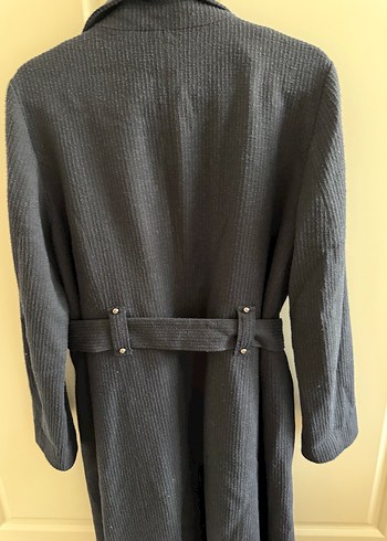 Düğmeli Lacivert içi astarlı Kemerli Uzun Kaban Yargıcı marka - Görsel 8