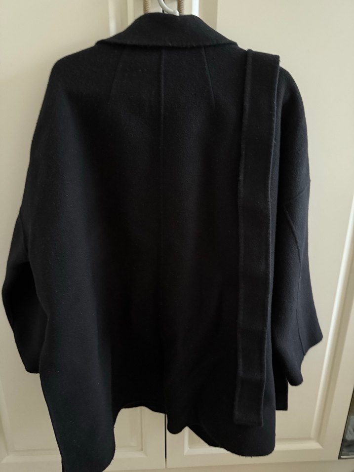 Siyah Kemerli Kaban Massimo Dutti - Görsel 4