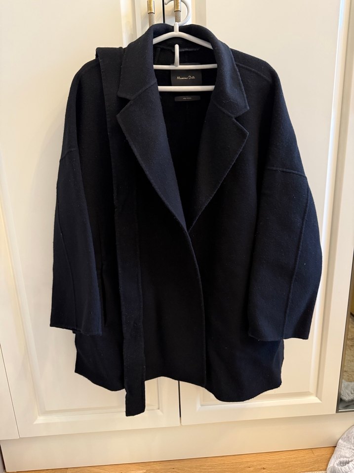 Siyah Kemerli Kaban Massimo Dutti - Görsel 2