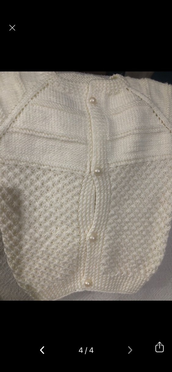 El örgüsü bebek hırka - Görsel 3