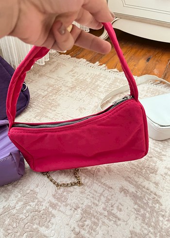 Mor  2 li Renkli Kadın Çapraz Çanta - Görsel 9