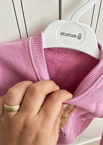 Kız Çocuk Pembe  şardonlu  kazak
 Uzun Kollu Sweatshirt - Görsel 4