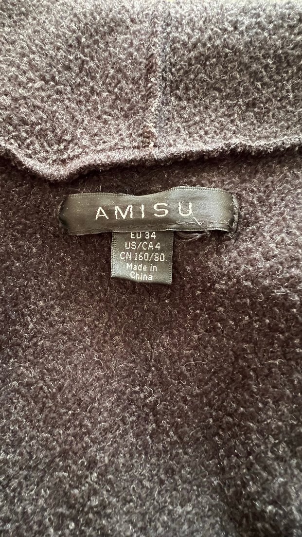 Gri Midi Yün Kadın Kaban - Görsel 4