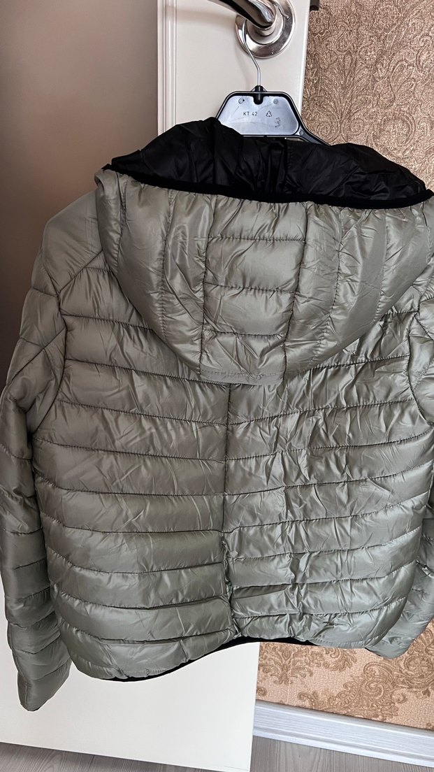 Kadın Gri Midi Kışlık Mont - Görsel 3