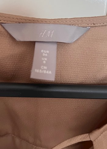 Bej V Yaka Uzun Kollu Kadın Gömlek - Görsel 4