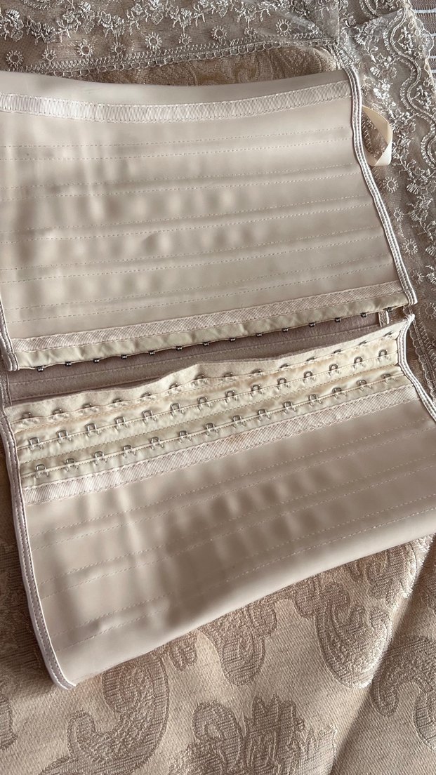 Nakışlı Bej Uzun Göğüs Korsesi - Görsel 2