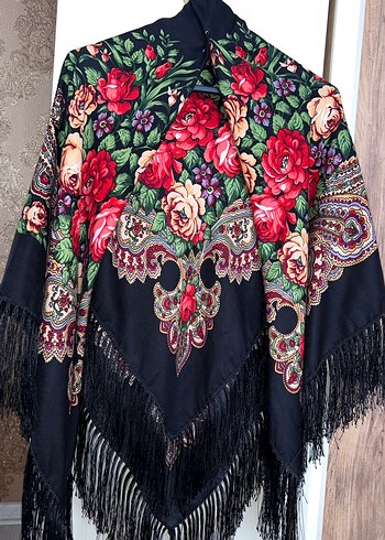 Çiçek Desenli Bohem Kadın Şal - Görsel 2