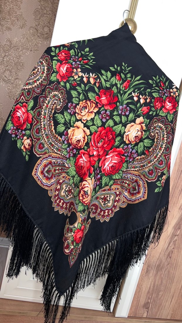 Çiçek Desenli Bohem Kadın Şal - Görsel 3