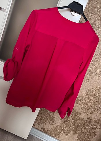 Pembe V Yaka Kadın Gömlek - Görsel 4