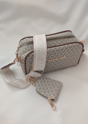 Michael Kors Baskılı Gri Kadın Çapraz Çanta