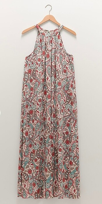xl Beden çeşitli Renk Halter yaka uzun elbise L. XL. Uyumlu
