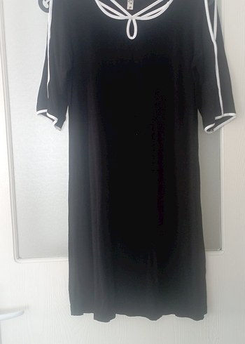 Siyah Midi Boy Minimalist Kadın Elbise