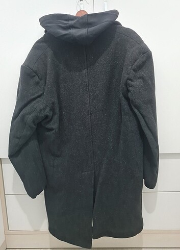 ERKEK KAŞE KAPUSONLU MONT/KABAN 46 BEDEN 